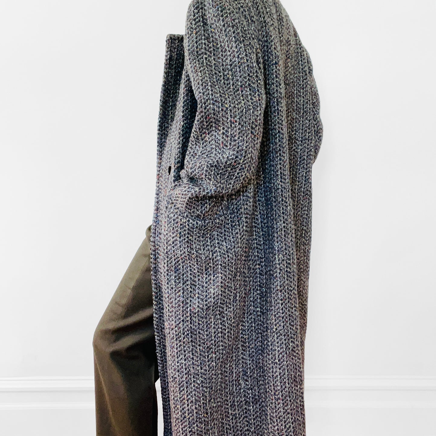 1980s Grey Heavy Wool Overcoat