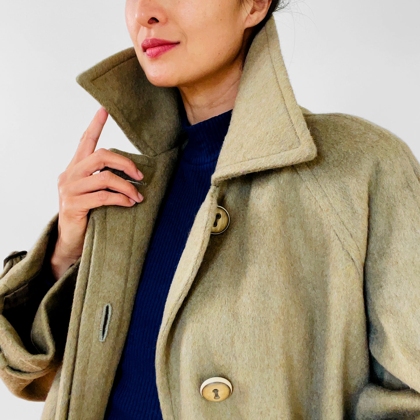 1960s Sage Wool Overcoat