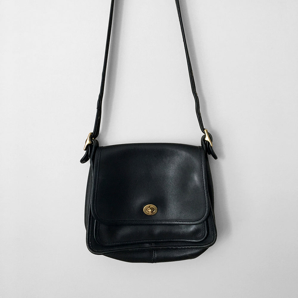 1990s Buttery Soft Black Leather COACH Bag