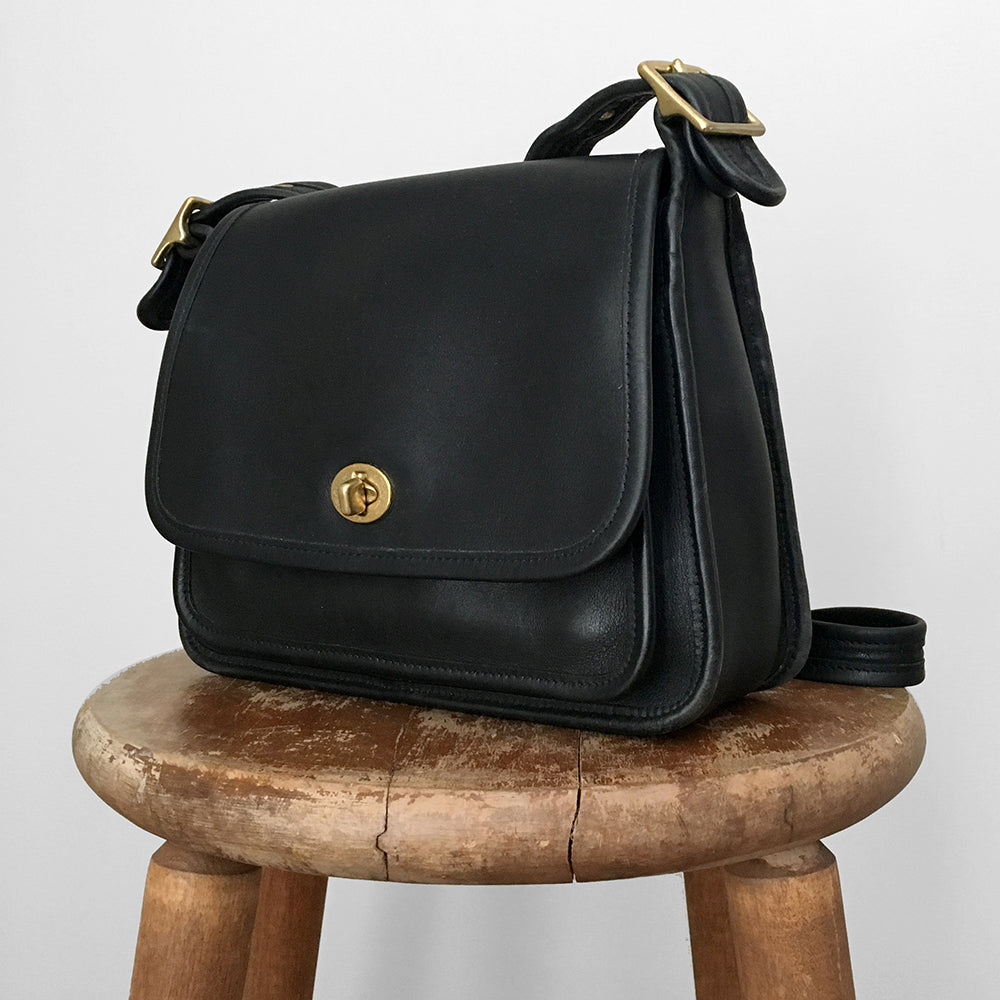 1990s Buttery Soft Black Leather COACH Bag