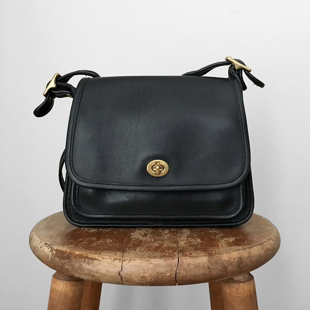 1990s Buttery Soft Black Leather COACH Bag