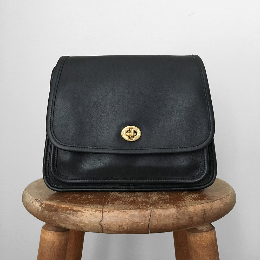 1990s Buttery Soft Black Leather COACH Bag