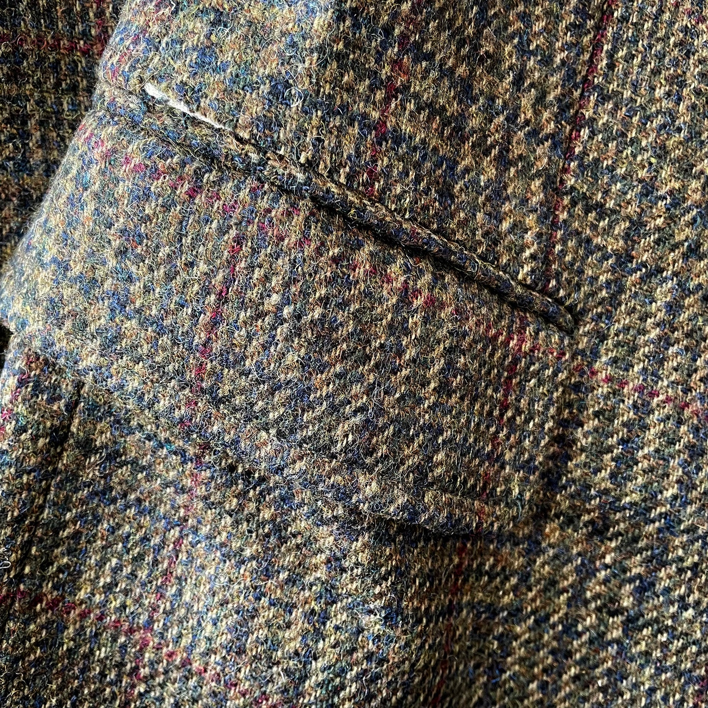 1970s Brown Wool Tweed Plaid Blazer Suit Jacket