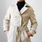 1970s Made in Canada Light Oatmeal Cream Fitted Belted Wool Coat - XS/S
