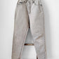 1980s - 1990s High-Waisted Tapered Leg Faded Grey Beige Soft Distressed LEE Riveted Jeans - Waist 27.5