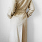 1970s Made in Canada Light Oatmeal Cream Fitted Belted Wool Coat - XS/S