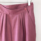 1980s Dusty Rose High-Waisted Pleated Cotton Pants