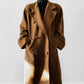 1980s Cognac Wool Cashmere Double-Breasted Overcoat - S/M/L