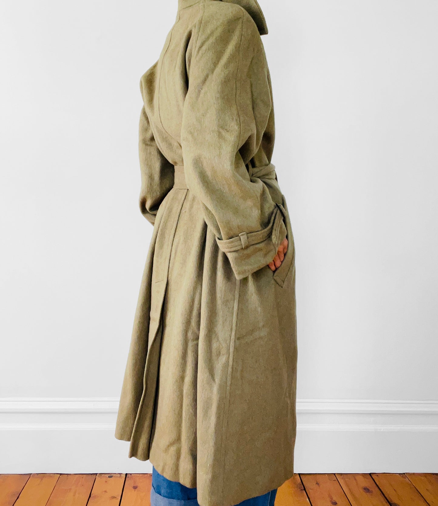 1960s Sage Wool Overcoat