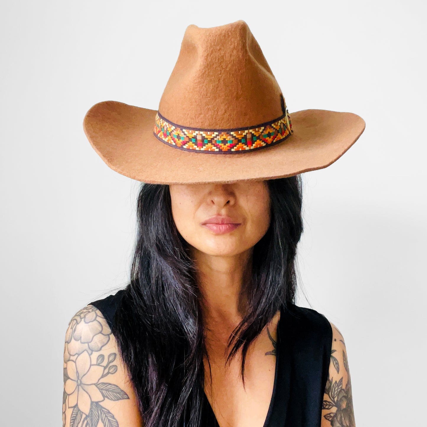 1970s Tan Braided Western Hat - XXS/XS