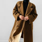 1980s Cognac Wool Cashmere Double-Breasted Overcoat - S/M/L