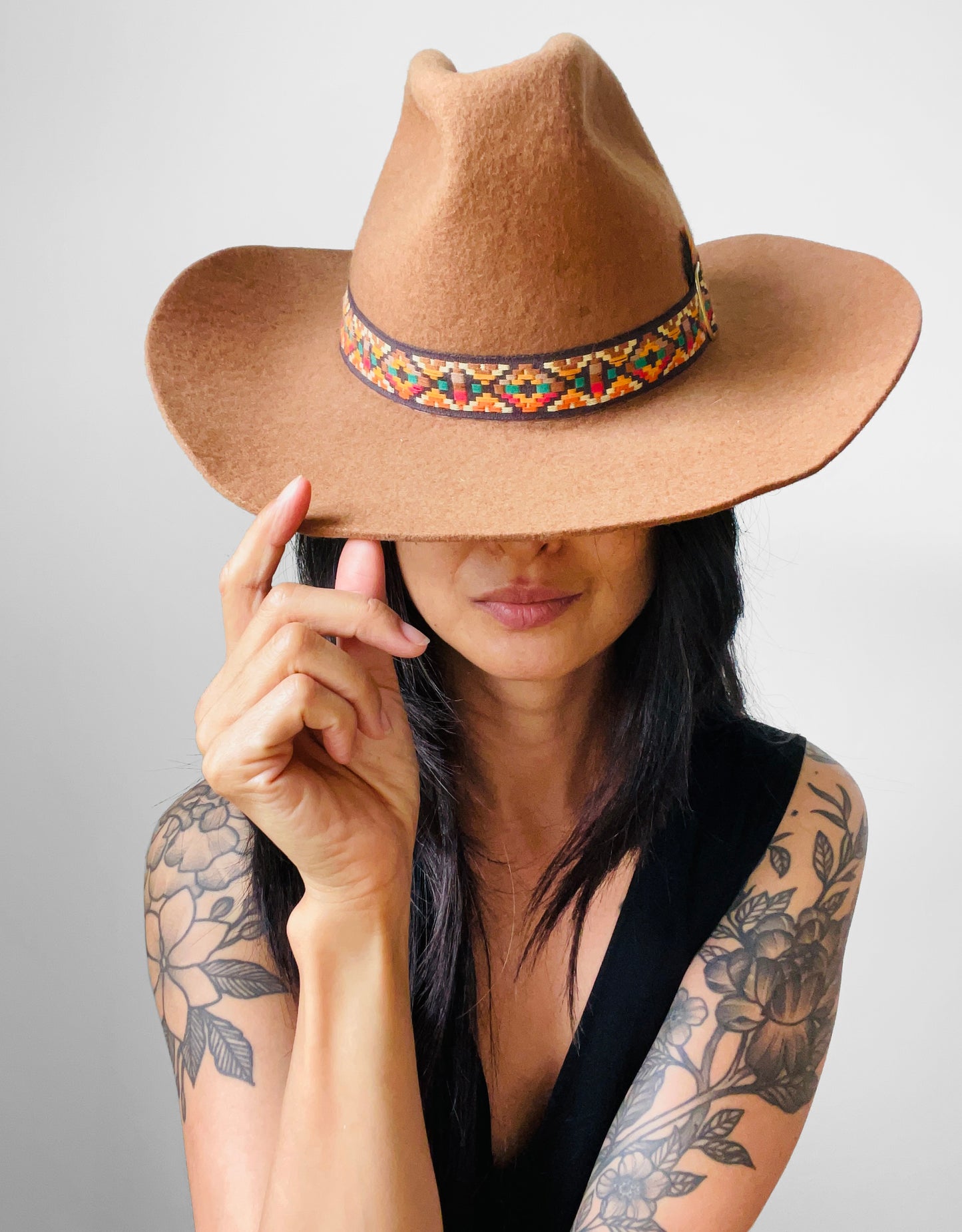 1970s Tan Braided Western Hat - XXS/XS