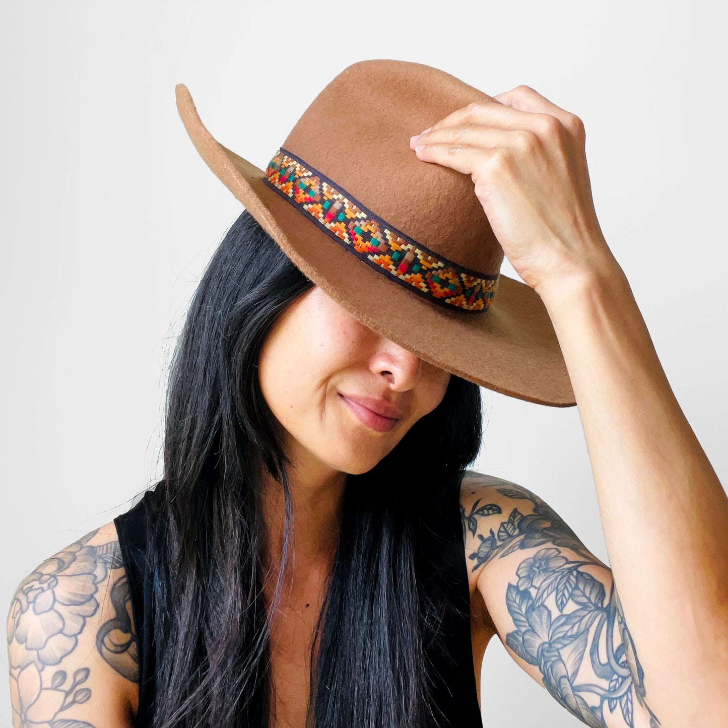 1970s Tan Braided Western Hat - XXS/XS