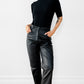 1990s Lined Black Leather Pants