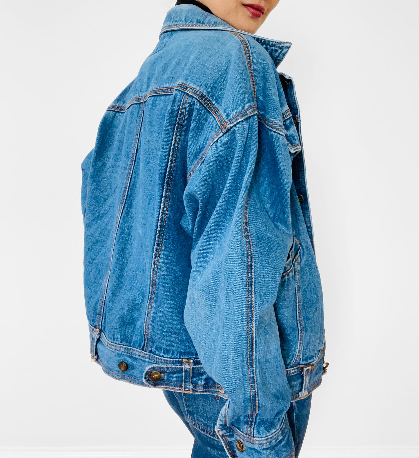 1980s Distressed Relaxed-Fit Denim Jean Jacket