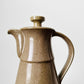 1960s Mid-Century Modern Speckled Taupe Lidded Ceramic Pottery Tea and Coffee Pot