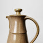 1960s Mid-Century Modern Speckled Taupe Lidded Ceramic Pottery Tea and Coffee Pot