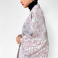 Rose Patterned Silk-Crepe Kimono Haori Jacket