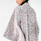 Rose Patterned Silk-Crepe Kimono Haori Jacket