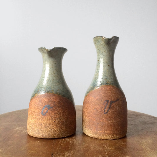 1960s MCM Oil and Vinegar Pottery Jugs