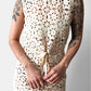 1970s Belted Knee-Length Fitted Cream Crochet Dress