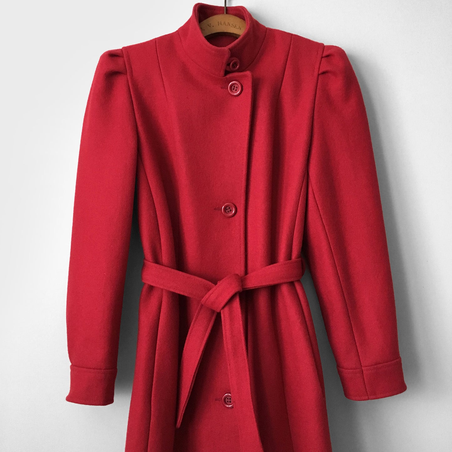 1970s Red Made in Canada Belted Coat