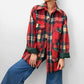 1970s Red Wool Plaid Wide-Lapel Button-Up Jacket
