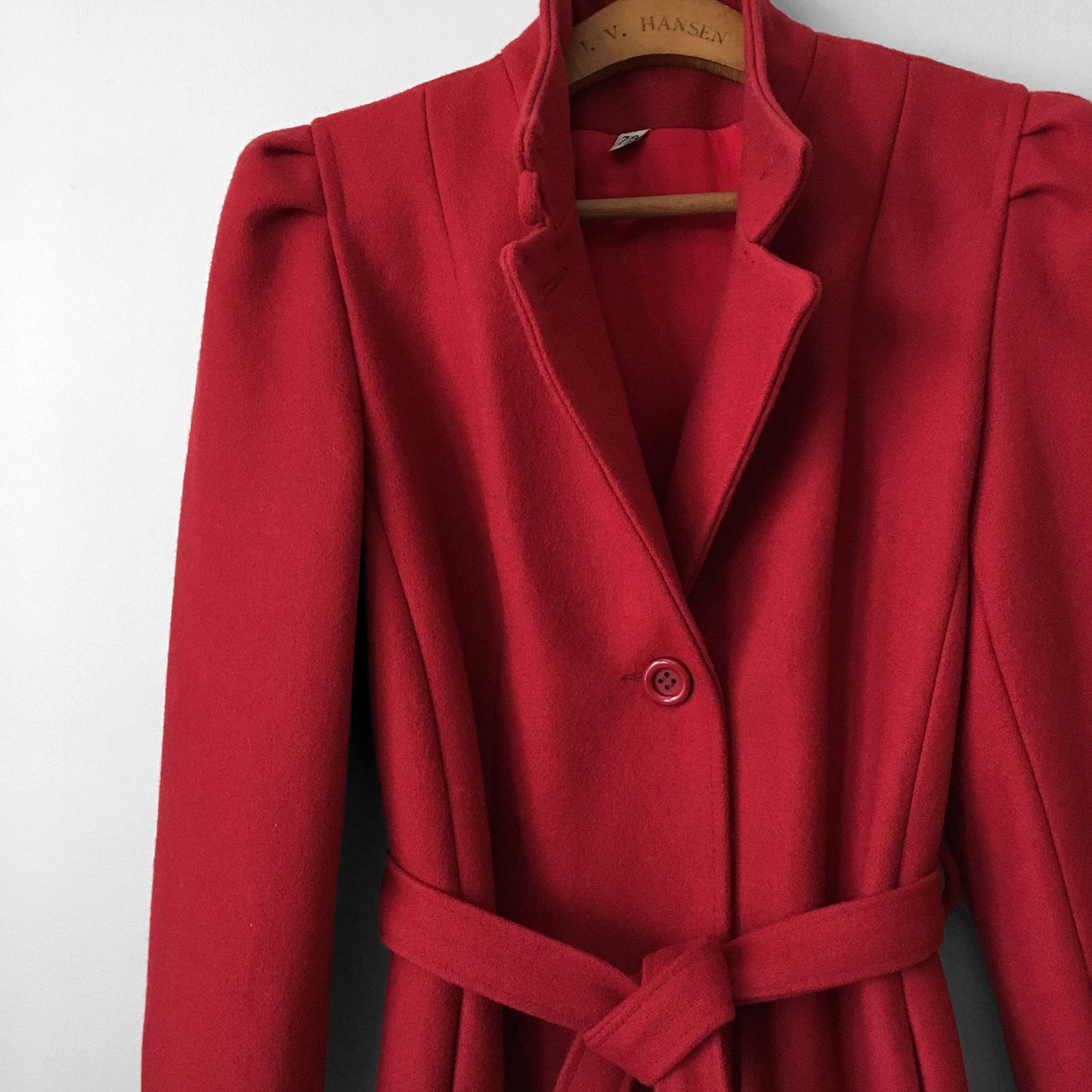 1970s Red Made in Canada Belted Coat