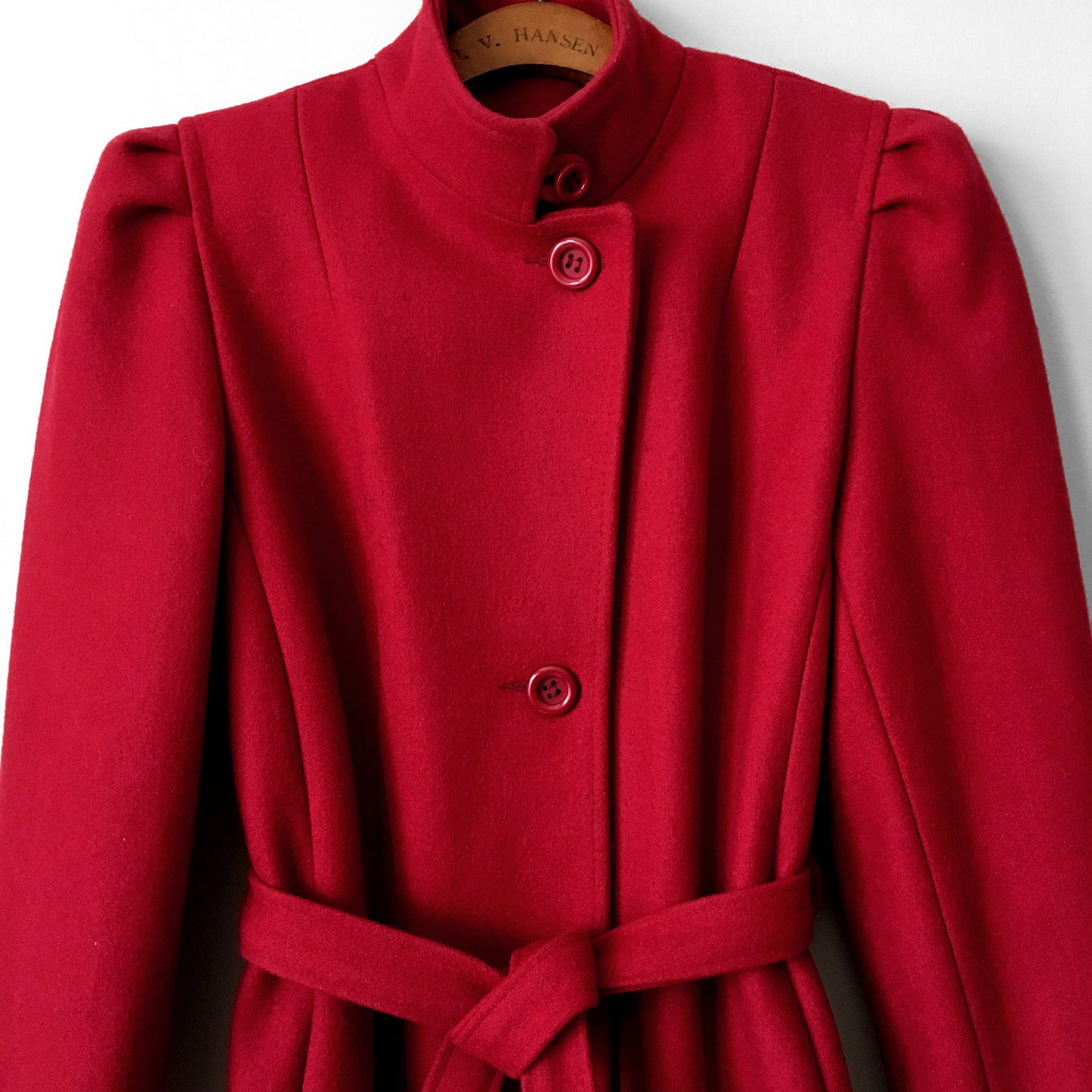 1970s Red Made in Canada Belted Coat